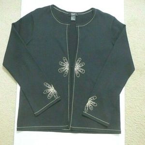 ( FINAL)OBEE BLACK SILK CARDIGAN